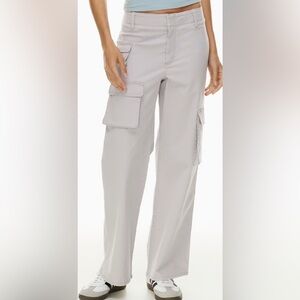 Aritzia Wilfred Free TNA Picture Cargo Grey High Rise Wide Leg Pants Size 8